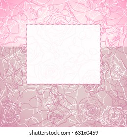 Vector paper greeting card