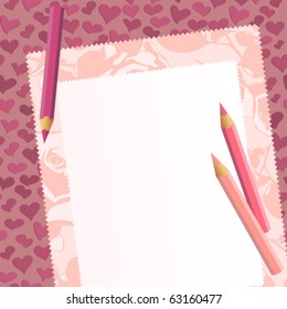 Vector paper greeting card