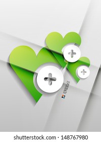 Diseño de corazón de papel vector