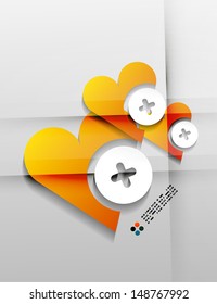 Vector paper heart design