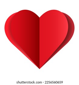 Vector paper hearts. Paper confetti in the shape of a heart. Hearts for Valentine's Day, March 8, Mother's Day. Greeting and decoration concept