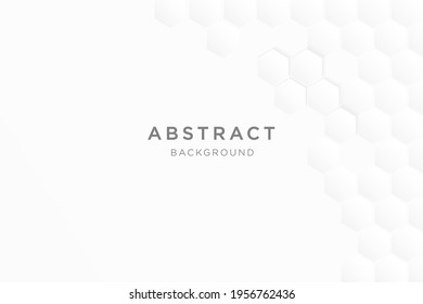 vector paper hexagon white background template.