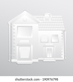 vector paper house