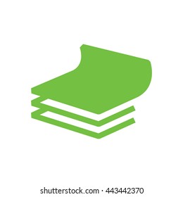 vector paper icon and Logo  green color