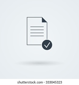 Vector paper icon. Yes. Logo. Pictogram. Button.