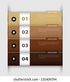 Vector paper with index on white background