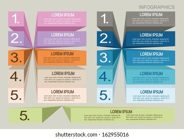 vector paper infographics. can be used for workflow