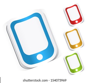Vector Paper Label Mobile.