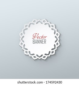 Vector paper label in vintage style