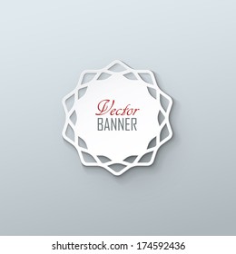 Vector paper label in vintage style