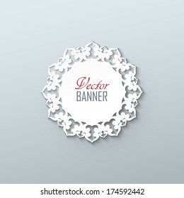 Vector paper label in vintage style