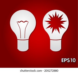 vector paper light bulb, idea, businnes