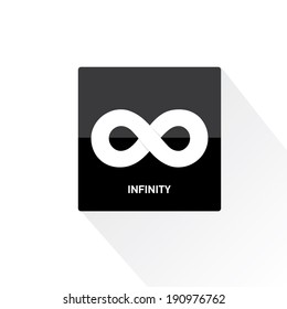 vector paper Limitless symbol icon on stylish black background