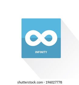 vector paper Limitless symbol icon on stylish blue background