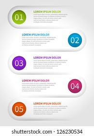 Vector paper lines and numbers design template for web site. Vector illustration.