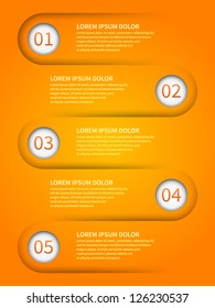 Vector paper lines and numbers design template for web site. Vector illustration.