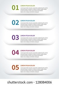 Vector paper lines and numbers design template for web site. Vector illustration.