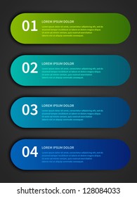 Vector paper lines and numbers design template for web site. Vector illustration.