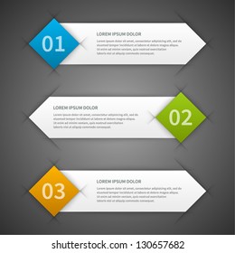 Vector paper lines and numbers design template for web site. Vector illustration.