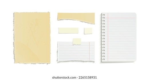 vector paper for memo and note realistic texture