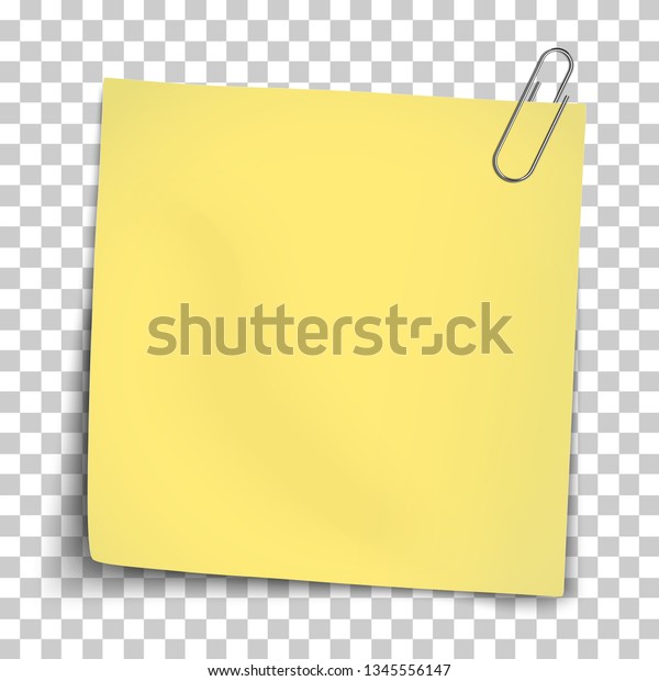 Download Vector Paper Mockup Yellow Note Attached Stock Vector Royalty Free 1345556147 PSD Mockup Templates