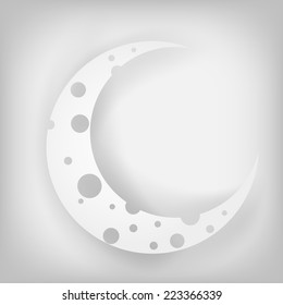 vector paper moon with holes