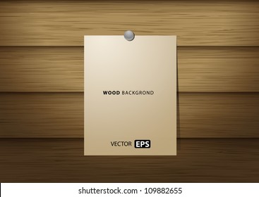 Vector paper on wood wall
