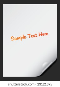 Vector paper page curl