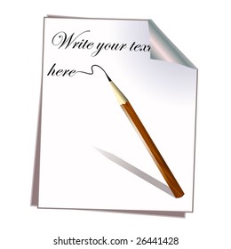 Vector Paper And Pencil