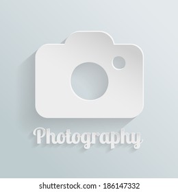 Vector paper photography icon