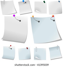 Vector paper with pin.