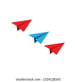 Vector paper plane icons in flat style.
leadership. business