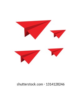 Vector paper plane icons in flat style.
leadership. business