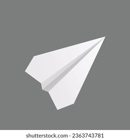 
Vector paper plane on white background.
