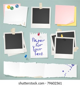 Vector paper and post-it collection