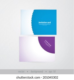 Vector paper presentation / invitation cards in retro style. Soft stripped cards with space for your text. Modern design presentation for your company or website.