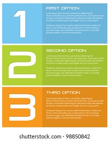 Vector paper product options.