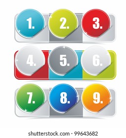 Vector Paper Progress background . Design template numbered banners.