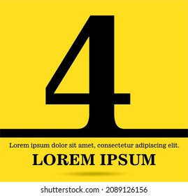 Vector paper progress background with number design. Can be used for presentations banner, workflow layout, process diagram, flow chart, infographics. Four logo online.
