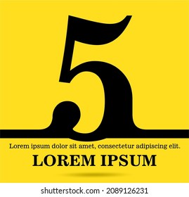 Vector paper progress background with number design. Can be used for presentations banner, workflow layout, process diagram, flow chart, infographics. Five logo on line.
