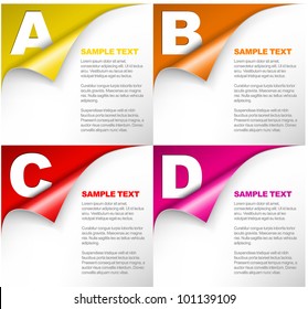 Vector Paper Progress background / product choice or versions with letters