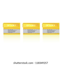 Vector Paper Progress background / product choice or versions. metallic background. orange glossy metallic banner set.