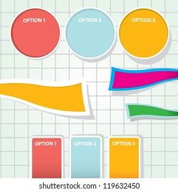 Vector Paper Progress background / product choice or versions. cut paper elements,