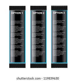Vector Paper Progress background / product choice or versions. metallic background. blue glossy metallic banner set.
