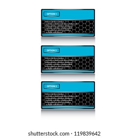 Vector Paper Progress background / product choice or versions. metallic background. blue glossy metallic banner set.