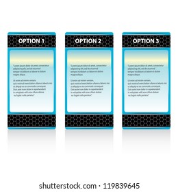 Vector Paper Progress background / product choice or versions. metallic background. blue glossy metallic banner set.