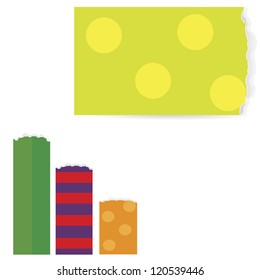 Vector Paper Progress background / product choice or versions. cut paper elements, cracked paper
