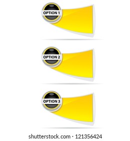 Vector Paper Progress background / product choice or versions. Glossy orange design elements