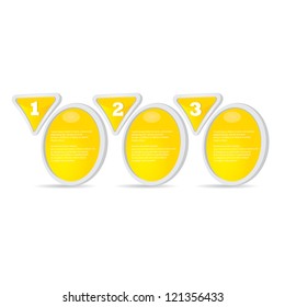 Vector Paper Progress background / product choice or versions. Glossy orange design elements