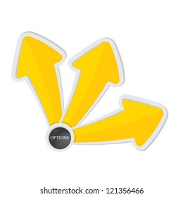 Vector Paper Progress background / product choice or versions. Glossy orange design elements